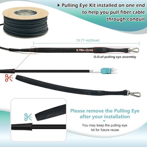 500ft / 150m OD-5mm كابل الألياف الصناعية TPU OM3 Fiber LC الخارجي المدرع in Kuwait