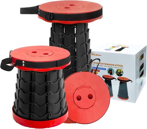 Upgraded Collapsible Stool Thickened Set of 2, Portable Stool Folding Stool, Foldable Chair for Camping Fishing Hiking BBQ and Outdoor Activities - Max 400lbs in Saudi Arabia