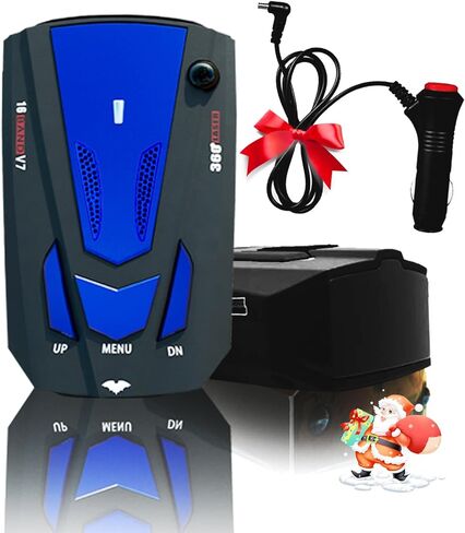 مساعدات قيادة جديدة، رادار V7 للسيارات مع كشف طويل المدى، ذاكرة كتم الصوت، شاشة LED، كاشفات وضع المدينة/الطريق السريع، هدايا مثالية لعيد الميلاد وعيد الشكر للسيارات (أزرق) in Kuwait