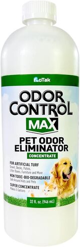 RoTak Odor Control MAX Pet Odor Eliminator Concentrate Indoor Outdoor Scent Neutralizer Deodorizer with Live Enzyme Perfect for Artificial Turf and Litter Box (32 oz Concentrate - Makes 5 Gallons) in Saudi Arabia