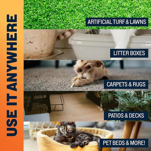 RoTak Odor Control MAX Pet Odor Eliminator Concentrate Indoor Outdoor Scent Neutralizer Deodorizer with Live Enzyme Perfect for Artificial Turf and Litter Box (32 oz Concentrate - Makes 5 Gallons) in Saudi Arabia