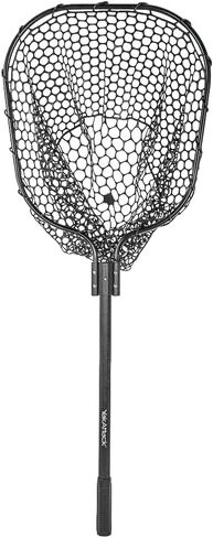 شبكة هبوط السمك YakAttack مقاس 40.64 سم × 48.26 سم مع مقبض تلسكوبي ممتد بطول 11.43 سم وشبكة مطاطية، أسود (NAT-1001) | ملحقات صيد قوارب الكاياك in Kuwait