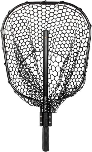 شبكة هبوط السمك YakAttack مقاس 40.64 سم × 48.26 سم مع مقبض تلسكوبي ممتد بطول 11.43 سم وشبكة مطاطية، أسود (NAT-1001) | ملحقات صيد قوارب الكاياك in Kuwait