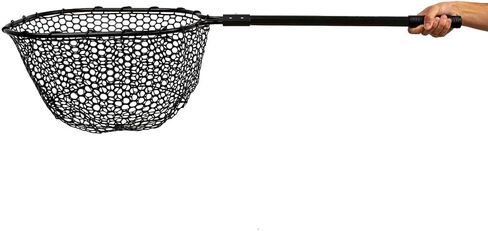 شبكة هبوط السمك YakAttack مقاس 40.64 سم × 48.26 سم مع مقبض تلسكوبي ممتد بطول 11.43 سم وشبكة مطاطية، أسود (NAT-1001) | ملحقات صيد قوارب الكاياك in Kuwait