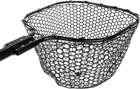 شبكة هبوط السمك YakAttack مقاس 40.64 سم × 48.26 سم مع مقبض تلسكوبي ممتد بطول 11.43 سم وشبكة مطاطية، أسود (NAT-1001) | ملحقات صيد قوارب الكاياك in Kuwait