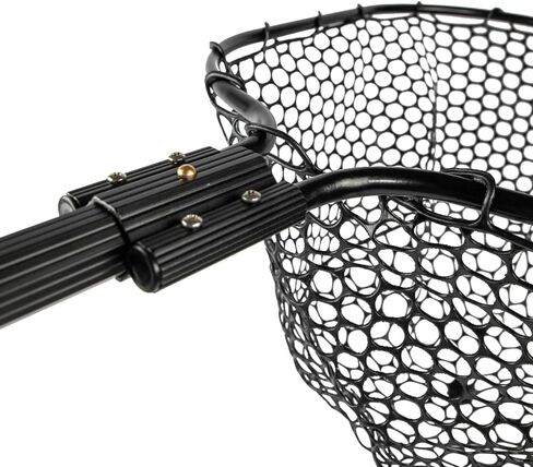 شبكة هبوط السمك YakAttack مقاس 40.64 سم × 48.26 سم مع مقبض تلسكوبي ممتد بطول 11.43 سم وشبكة مطاطية، أسود (NAT-1001) | ملحقات صيد قوارب الكاياك in Kuwait