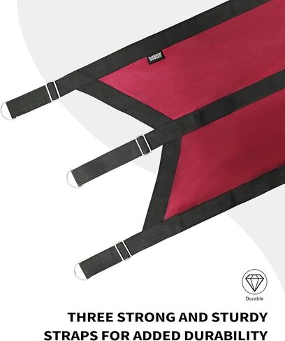 Harrison Howard Long-Lasting Fabric Home Barn Use Sturdy Spring Hooks and D-Rings Adjustable Straps Aisle Stall Guard Red in Saudi Arabia