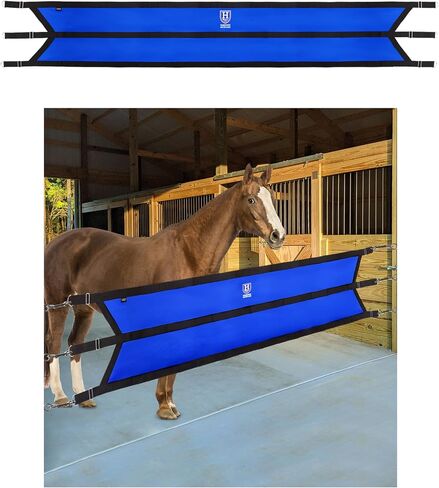 Harrison Howard Long-Lasting Fabric Home Barn Use Sturdy Spring Hooks and D-Rings Adjustable Straps Aisle Stall Guard Red in Saudi Arabia