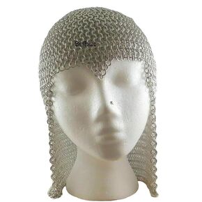 Aluminum Chainmail Butted Head Hood, Anodized, Large Size