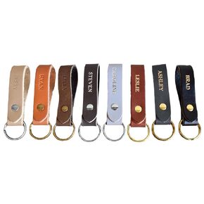 Personalized Leather Keychain for Father’s Day Gifts - Premium Engraved Keychains for Men & Women - Monogrammed, Handcrafted Personalized Keychain for Dad - Durable Mens Keychains for Car Keys