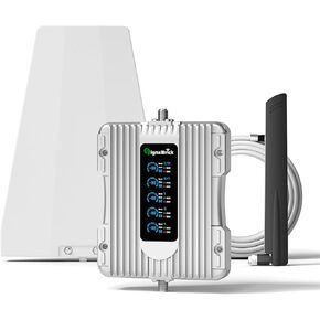 Cell Phone Booster with Smart LCD Display, 5G Compatible for All U.S. Carriers, Signal Booster up to 3,000 sq ft, FCC Approved