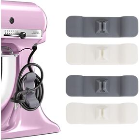 4 عبوات من منظم الأسلاك لأجهزة المطبخ، غلاف مرتب لخلاط سلك، منظم كابلات للخلاط، صانع القهوة، مقلاة الهواء، طنجرة الضغط (2 أبيض + 2 رمادي) in Kuwait