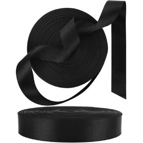 50 Yards Nylon Webbing 2 Inch Nylon Strap Wide Nylon Strapping 148' Heavy Duty Webbing Straps for Bags, Chair, Seatbelt, Backpack, Belt, Pet Leash & Collar, Gear Repair, Outdoor Sports (Black)
