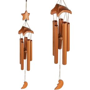Bamboo Wind Chimes Outdoor,Wooden Wind Chimes for Outside with Amazing Deep Tone, Garden Windchime for Relaxation, Grace.Home Décor for Patio, Garden or Indoor