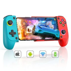 Mobile Game Controller for Android/iPhone IOS with Hall Joystick, RGB Wireless Gaming Controller Compatible with Xbox Game Pass, PlayStation, Steam Link, Call of Duty, Roblox, Minecraft