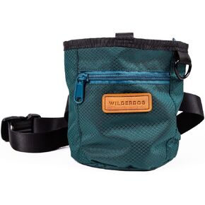 Wilderdog Dog Training Treat Pouch with Magnetic and Zipper Closure, Carabiner Attached, Adjustable Waist Strap