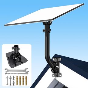 Adjustable Starlink Gen 3 Mount, Starlink Short Wall Mount, Starlink Roof Mounting Kit Gen 3 with Rotatable 160 Degree Tilt Starlink Gen 3 Pipe Adapter for Starlink Gen 3(V3) Dish
