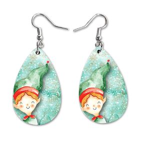 Festive Snowman Earrings – Lightweight Double-Sided Teardrop Christmas Jewelry – Perfect Stocking Stuffer & Holiday Gift Idea