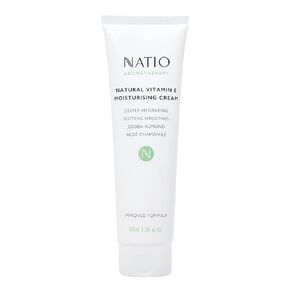 Natio Australia Aromatherapy Natural Vitamin E Moisturizing Cream, 3.4 ounce - Non-Greasy Aloe Vera Face Moisturizer - Deeply Hydrating Face Cream