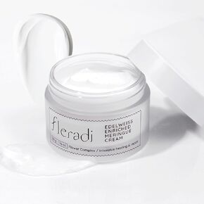 Edelweiss Night Moisturizer: Anti-Aging Face Cream for Women with 30% Flower Extract, Korean Ceramide, Vitamin C - Enhanced with Liquid Crystalline Technology for Deep Hydration