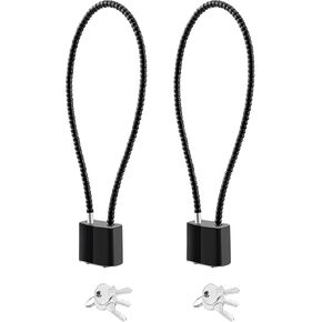 DELSWIN Gun Lock Cable with Keys - 15" Heavy Duty Motorcycle Helmet Lock, Gun Locks for Pistols and Rifles, Shotguns, Handguns, Gun Case (5 Pack)