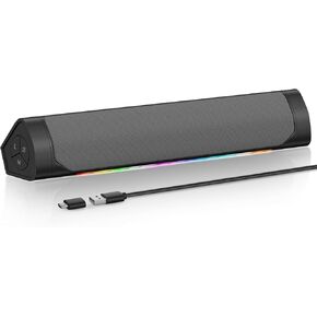 Computer Speakers for Desktop Pc,Bluetooth PC Speakers with Headphone Output,2 Ways Connect Monitor Speakers Desktop Speakers for Windows,Linux,Mac Air/Pro Phones(USB-C to USB Adapter Included)