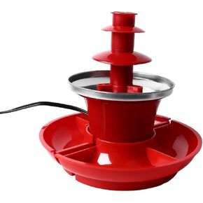 Three Layer Chocolate Fountain, High Capacity Stainless Steel Chocolate Fondue Fountain, Multi Functional Chocolate Fountain for Party Games Night Christmas Halloween