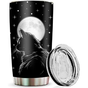 Black Cat Tumbler Cat Gifts For Women - Cat Christmas Witchy Gifts For Women - Cat Mug Black Cat Gifts For Cat Lovers - Gothic Gifts For Women Men Cat Tumblers For Cat Lovers Goth Tumbler 20oz