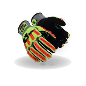 MAGID T-REX Flex Series TRX775 NitriX Grip Technology Palm Impact Glove – Cut Level A7 (1 Pair), 8/M