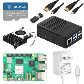 مجموعة Extreme Starter لـ Raspberry Pi 5 - (ذاكرة وصول عشوائي 8 جيجابايت - إصدار تخزين 128 جيجابايت) in Kuwait