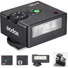 Godox iM30 Camera Flash, Compact Size Pocket Flash, 230 Full Power Flashes, S1/S2 Optical Control, 7 Power Levels, Single Contact Hot Shoe Design, Compatible with Various Camera Models