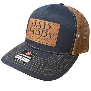 قبعة Snapback مصنوعة يدويًا قابلة للتعديل من BUBBLEHEAD INK، أبي في الشوارع Daddy In The Sheets Patch، قبعة بيسبول، سائق شاحنة، رجالي، نسائي، أغطية رأس، مضحك، هدية، الولايات المتحدة الأمريكية، Tiktok، غير مناسب، (فحمي/أسود)