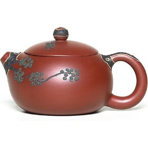 Zisha Tea Pot - Bawang Shipiao 6.2 Oz,Chinese Genuine Yixing Clay HandmadeTeapot with Filter,Infuser Kung Fu Loose Leaf Tea Maker Set