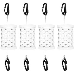 4 Pack Seal Proof Bait Cage, Fishing Bait Trap Cage, Rigid PVC Fishing Trap Basket Feeder