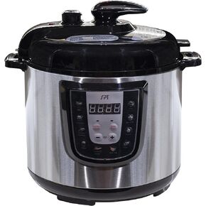 SPT EPC-14DA: 6-Quart Digital Stainless Steel Electric Pressure Cooker, BLACK