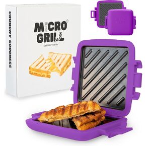 | Microwave Sandwich Maker - Grilled Cheese Sandwich Maker - Munchy - Toastie Maker- Panini Press - Travel Sandwich Maker (Purple)