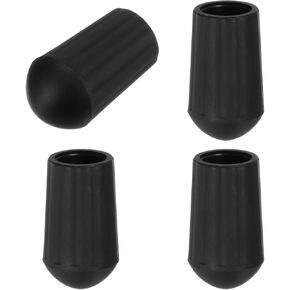 4-Pack Anti-Slip Camping Chair Foot, 13mm Folding Camp Chair Replacement Feet for Folding Chair Stool/Fishing/Hiking Outdoor/Camping/Picnic/Uneven Floor [Black]