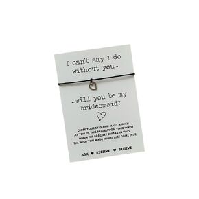 Bridesmaid proposal gift | Bridesmaid wish bracelet | Bridesmaid gift | Will you be my bridesmaid bracelet?