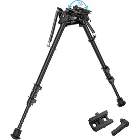 CVLIFE Bipod for Rifle Bipod Pivot Tilt Bipod with Swivel Stud and Detachable S Lock Lever for Rifle Stability and Target Shooting