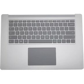 Palmrest Keyboard Touchpad Keyboard for Microsoft Surface Laptop 3/4/5 13.5" 15" Keyboard, 1873 1951 Keyboard (15‘’ Silvery Keyboard)