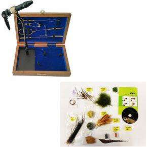 Fly Tying Standard Tool Kit & Fly-Tying Material KIT for Tying 6 Basic Flies with DVD and Instruction Booklet Beginner Fly Tying KIT Fly Tying Classes Fly Tying Gift