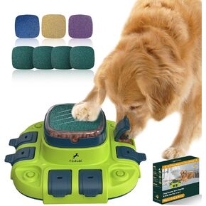 Dog Puzzle, EliaValth 3-in-1 Dog Toy: Puzzle, Slow Feeder Dog Bowls & Dog Nail File Green
