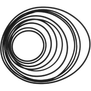 100pcs Rubber Drive Belts Black Recorder Rubber Belts 1mm Thickness Rubber Transmission Belt for DVD Players Cassette Players CD Players, 25mm-70mm