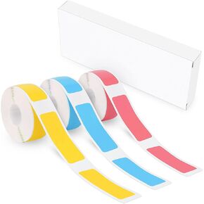 D30 Label Tape, 3 Roll Label Maker Tape, 0.47" x 1.57" (12mm x 40 mm) 160 Labels/Roll, D30 Label Printer Thermal Sticker Label Tape for Home, School, and Office