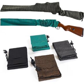 6pcs/4pcs Gun Socks for Rifles and Shotguns, 52x4.3 inch Silicone-Treated Gun Sock, Rifle Sock Gun Sleeve for Storage with Scopes and Pistol Grips, Gun Pistol Rifle Accessories