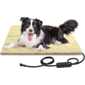 Pet Heating Pad for Dog & Cat, Adjustable 6 Temperature Cat Heating Pad with 5 Timer, Multi-Size Dog Heating Pad with Chew Resistant Cord, Auto Power Off Outdoor Heating Pad for Cats