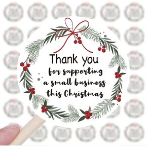 240 PCS Handmade with Love Prayers Stickers,Cute Small Business Envelopes Stickers for Business Packages/Handmade Goods/Bags,Christmas Theme Small Shop Business Stickers for Envelopes Seals