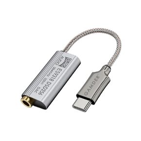 USB Type C to 3.5mm DSD256 Hi-Fi Audio Chip Decoder 32bit 384kHz Headphone Amplifier Adapter DAC for Android Phone Mac Windows 10 （ES9318 Chip)