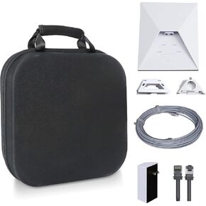 Starlink Mini Case, AstroniSync Starlink Mini Bag, Starlink Mini Travel Case Shockproof, Water-Resistant, and Dustproof Storage with Customizable Interior for Starlink Mini (Black)