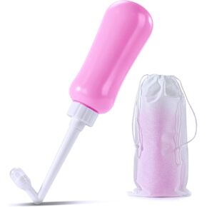 Portable Bidet Travel Large Capacity 450ml(15oz) Personal Bidet Toilet Handheld Bidet Purple Pink